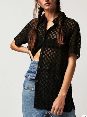 Find Me Now Harmony Velour Button Down